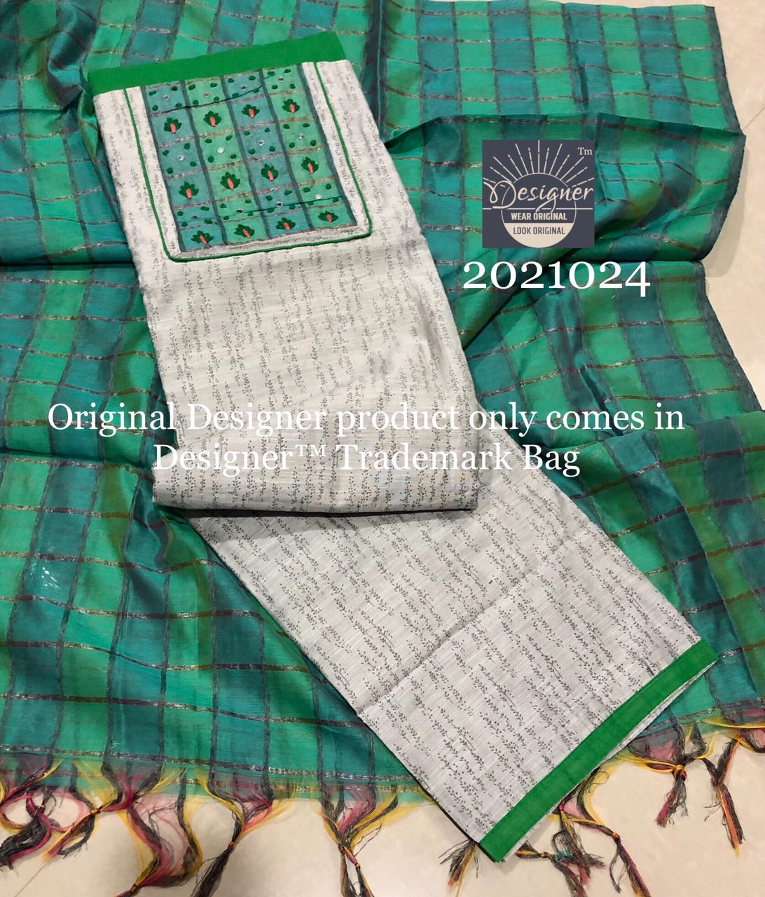 Slub chanderi silk top