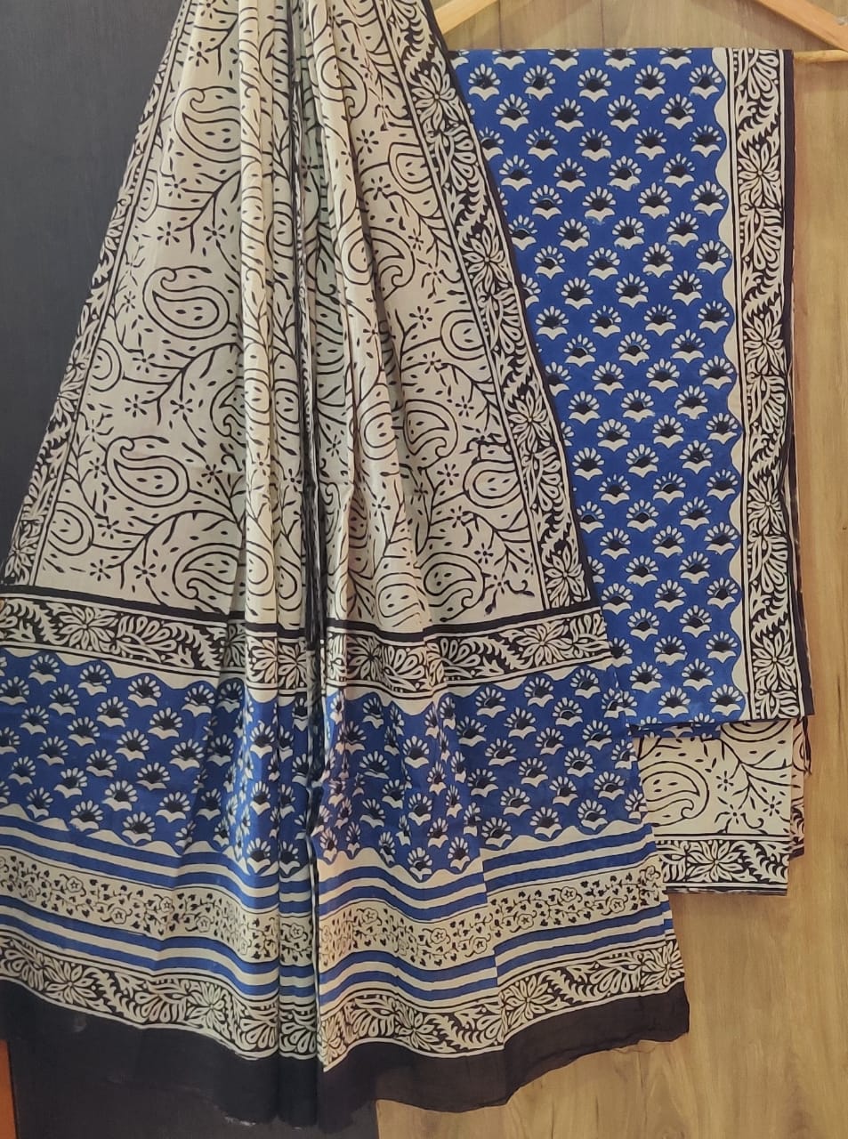 Pure mulmul cotton block printed suits