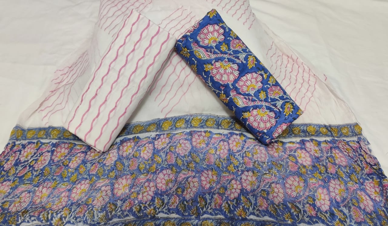 Beautiful block printed cotton suits