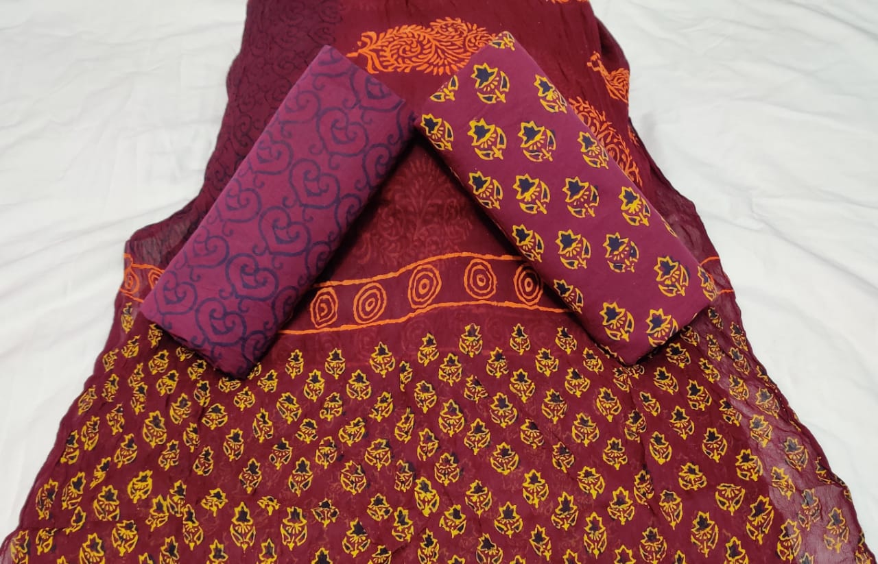 Beautiful block printed cotton suits