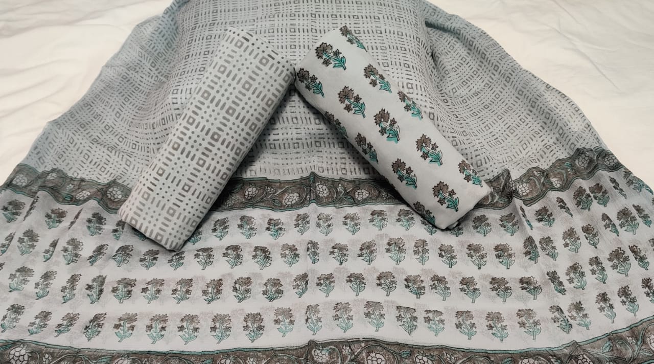 Beautiful block printed cotton suits