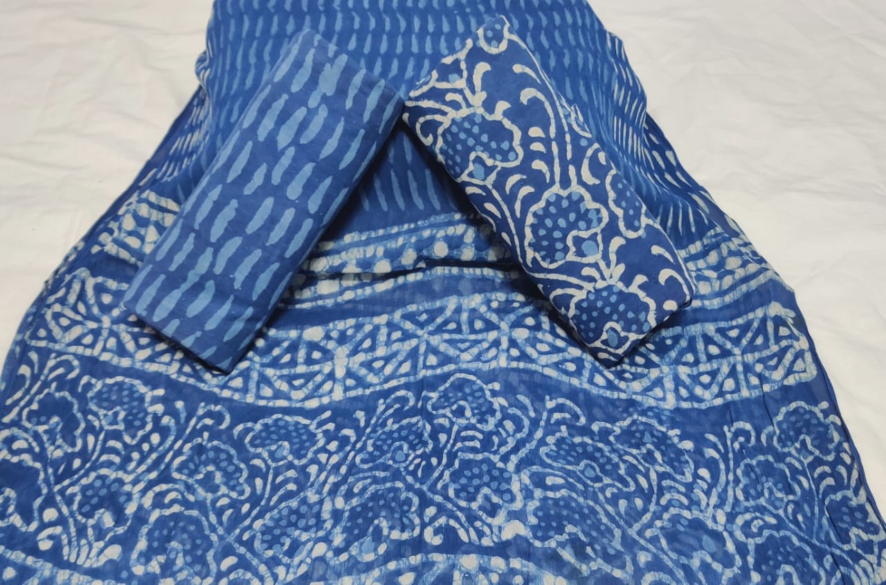 Beautiful block printed cotton suits