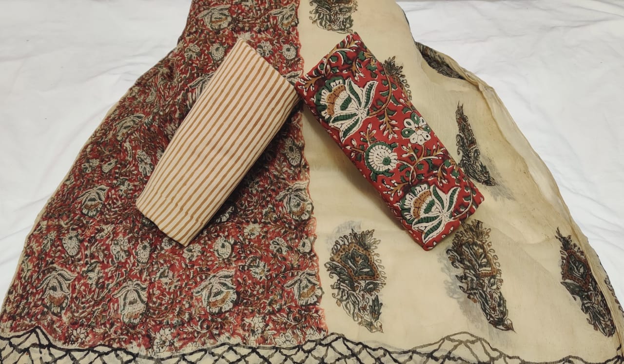 Beautiful block printed cotton suits