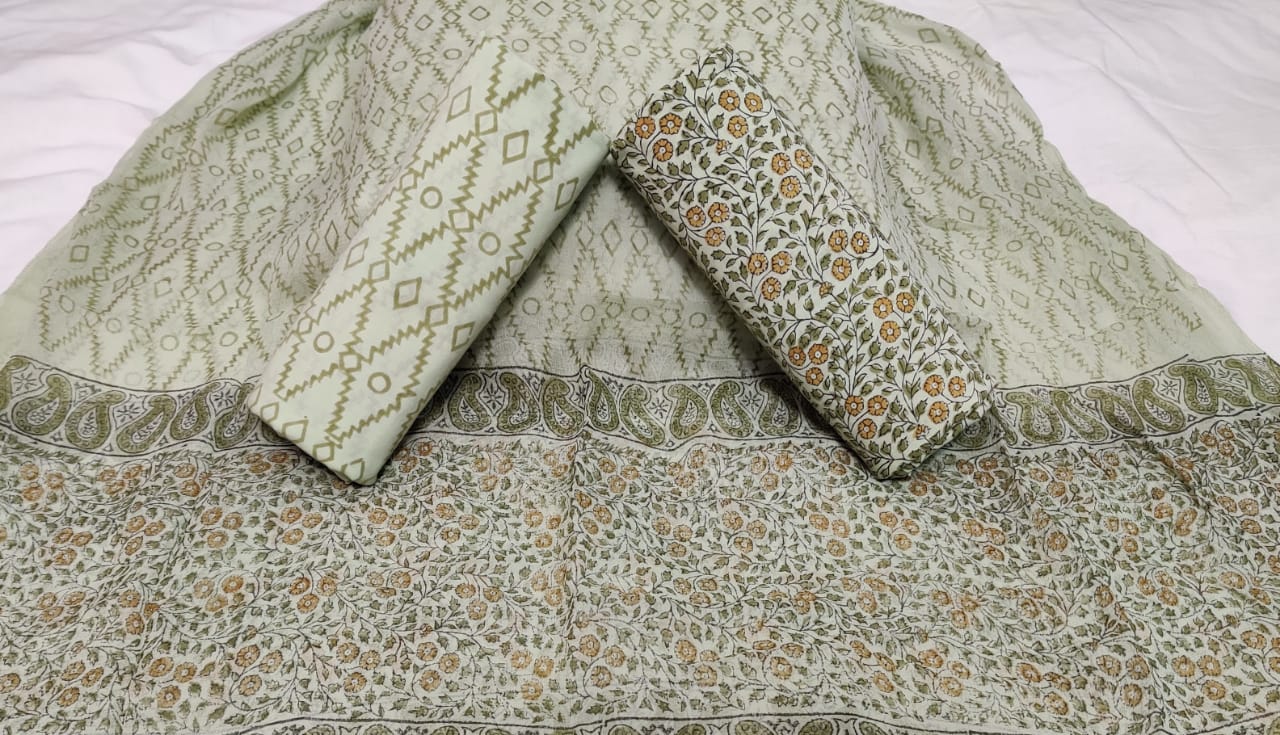 Beautiful block printed cotton suits