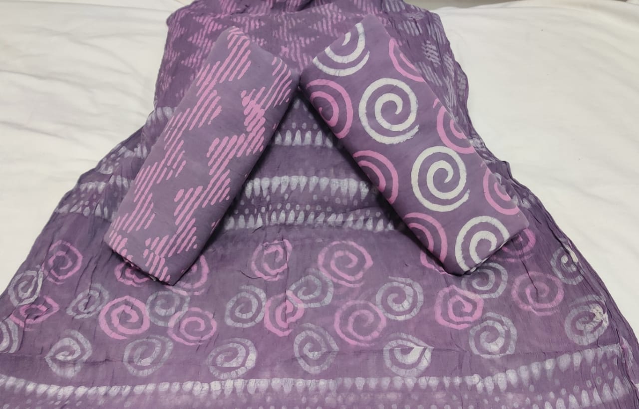 Beautiful block printed cotton suits