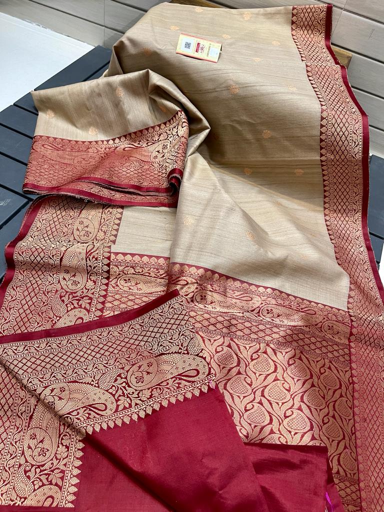 Tussar kanchi silk