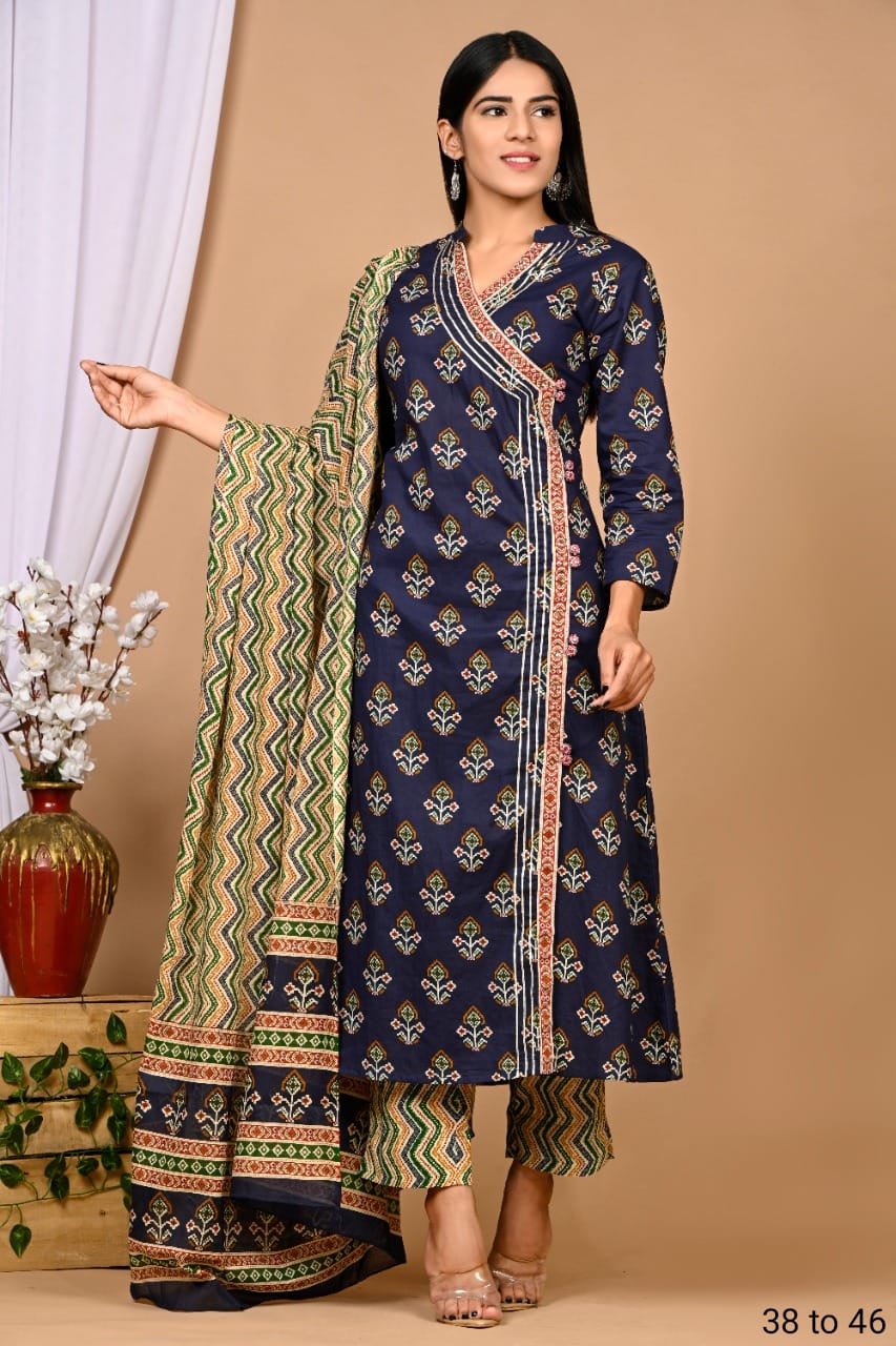 Elegant Pure Cotton Ajrakh